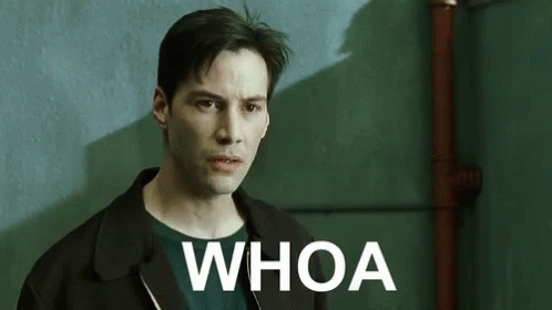 Neo saying whoa GIF