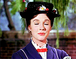 Mary Poppins clapping in bemusement